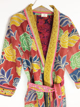 Load image into Gallery viewer, Vintage Sari Kantha Jacket Long
