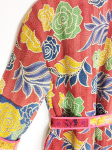 Vintage Sari Kantha Jacket Long