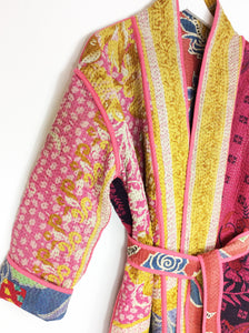 Vintage Sari Kantha Jacket Long