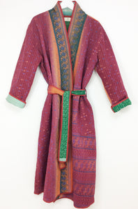 Vintage Sari Kantha Jacket long