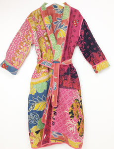 Vintage Sari Kantha Jacket Long