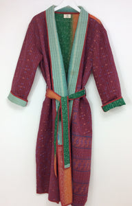 Vintage Sari Kantha Jacket long