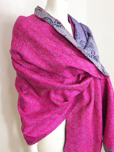 Silk Sari Kantha Shawl