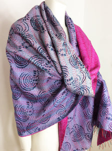 Silk Sari Kantha Shawl