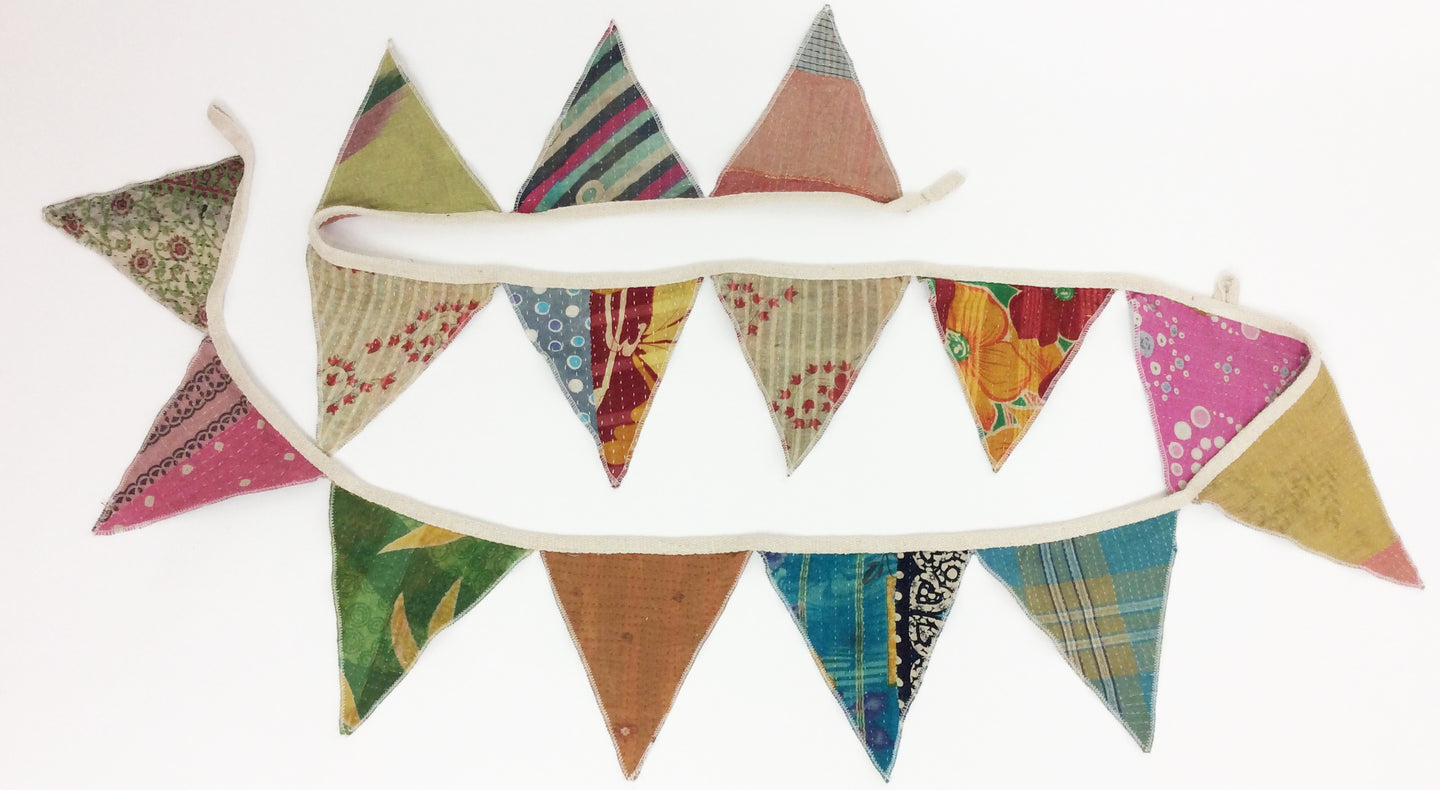Sari Kantha Bunting Garland