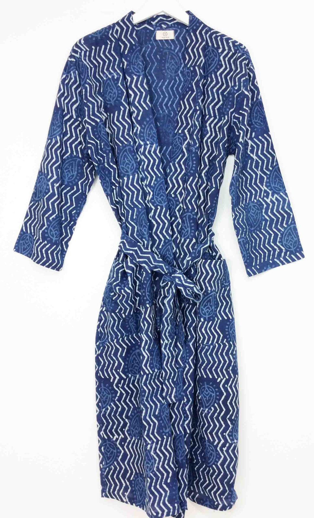 Indigo Blockprinted Kimono