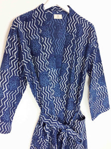 Indigo Blockprinted Kimono