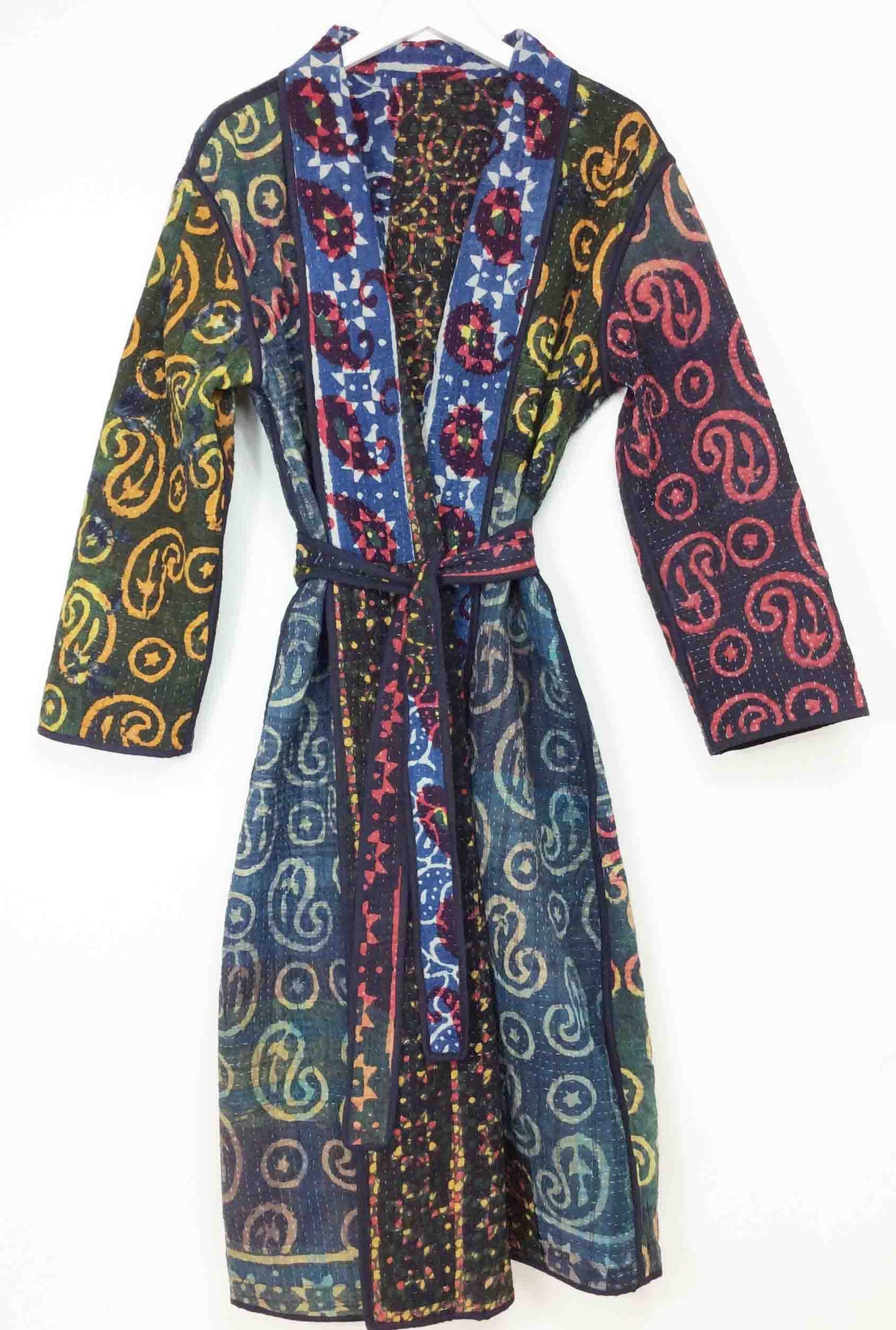 Vintage Sari Kantha Jacket Long