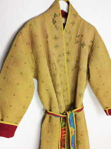 Vintage Sari Kantha Jacket long