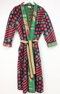 Vintage Sari Kantha Jacket Long