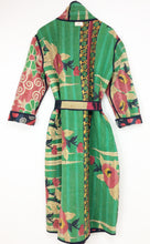 Load image into Gallery viewer, Vintage Sari Kantha Jacket Long
