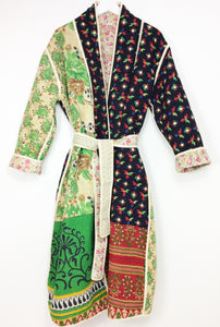 Vintage Sari Kantha Jacket long