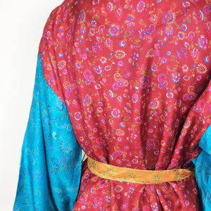 Vintage Silk Sari Kimono Short