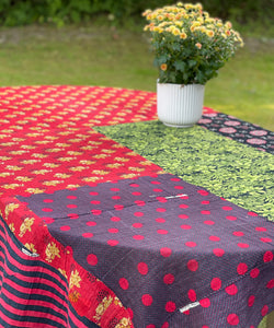 Vintage Sari Kantha Quilt