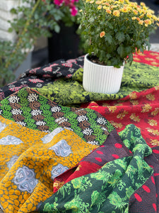 Vintage Sari Kantha Quilt