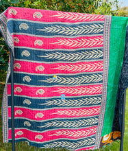 Load image into Gallery viewer, Vintage Sari Kantha Quilt
