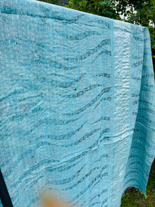 Vintage Sari Kantha Quilt