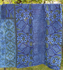 Indigo Kantha Quilt