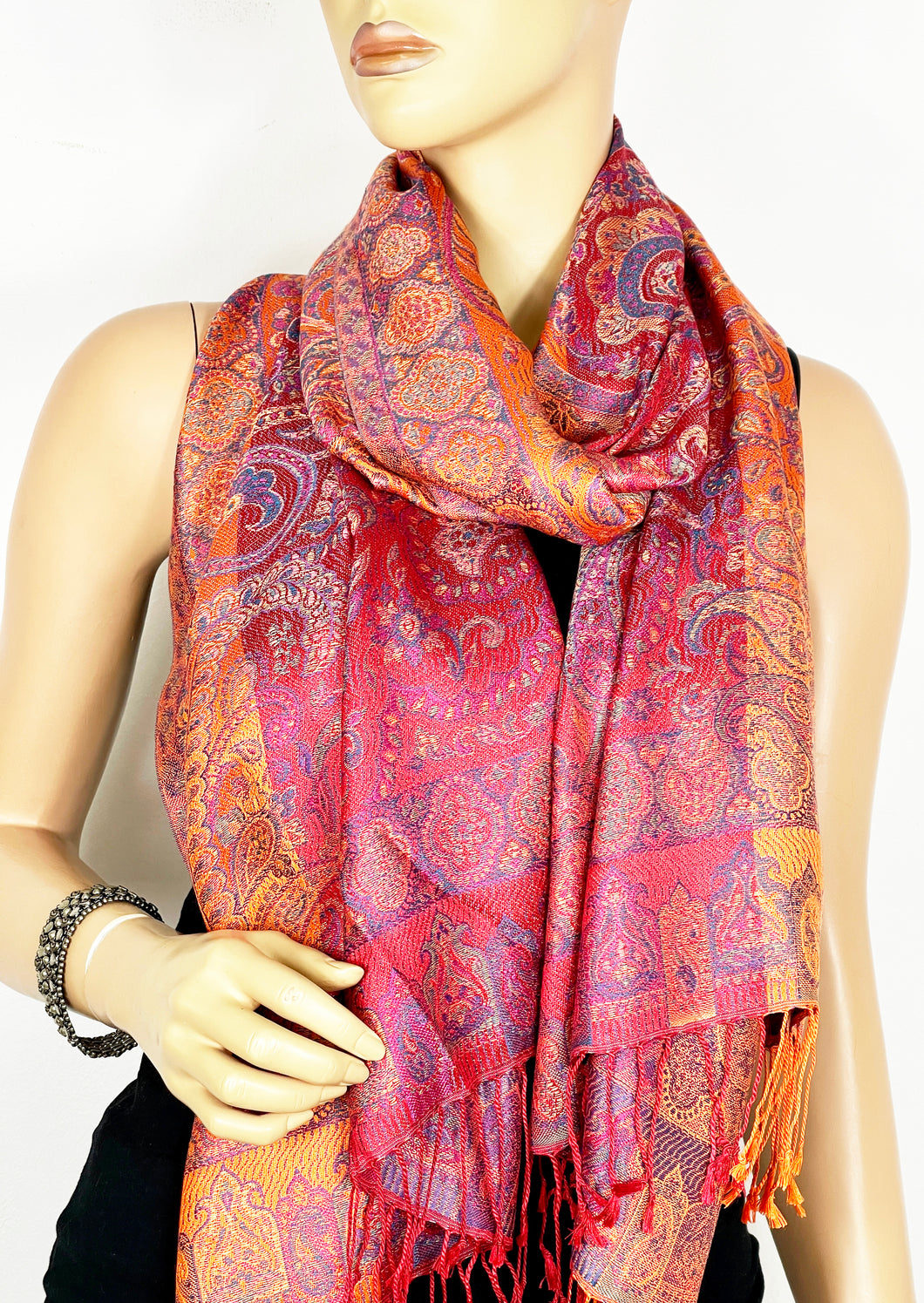 Silk Jamawar Scarf/Shawl