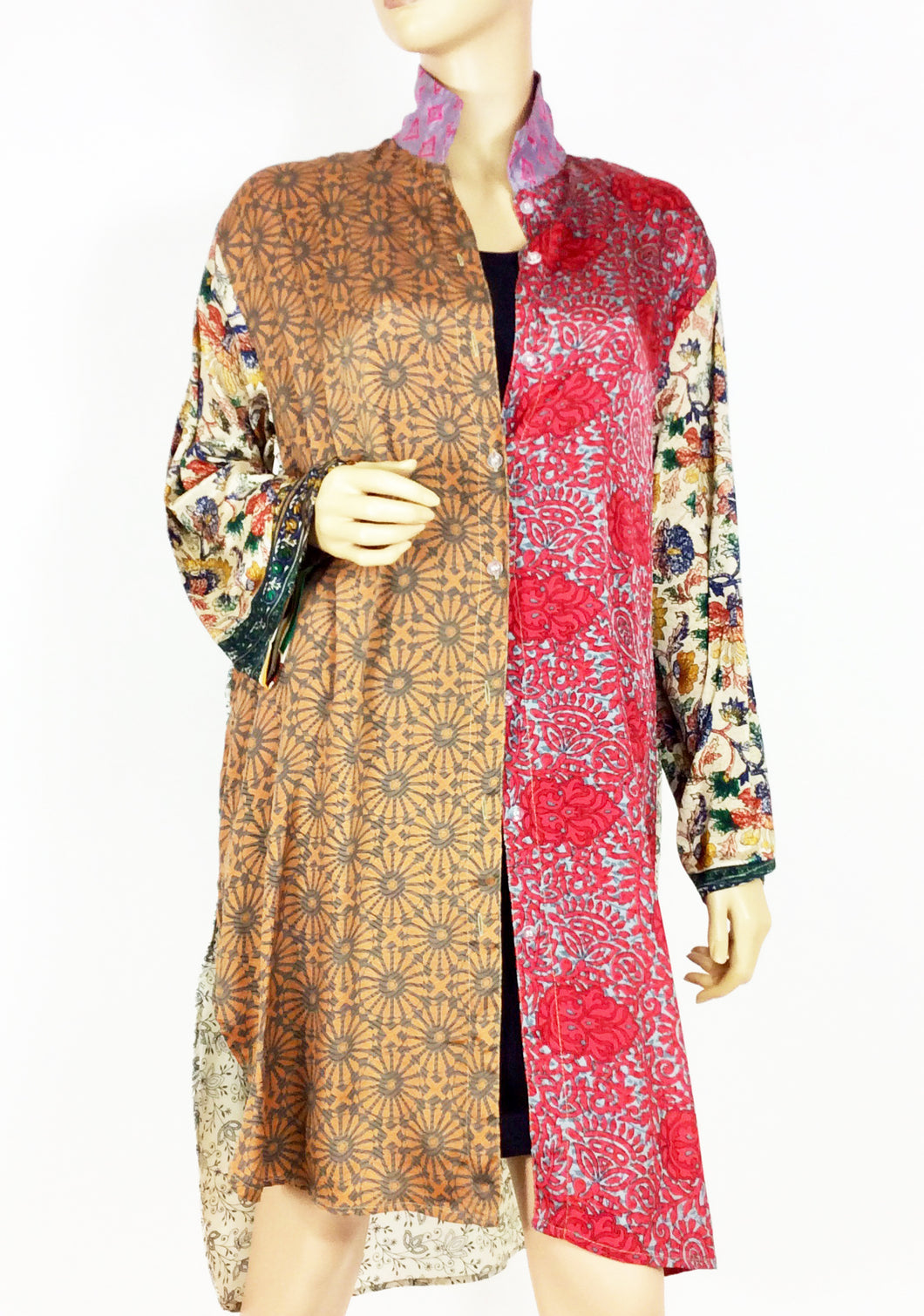 Vintage Silk Sari Long Shirt