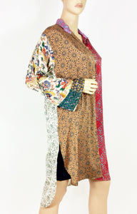 Vintage Silk Sari Long Shirt