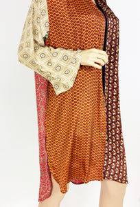 Vintage Silk Sari Long Shirt