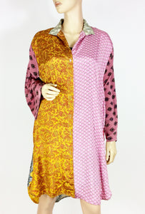 Vintage Silk Sari Long Shirt