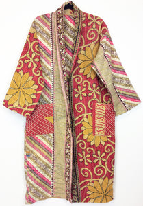 Vintage Sari Kantha Jacket/Robe