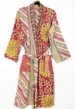 Load image into Gallery viewer, Vintage Sari Kantha Jacket/Robe
