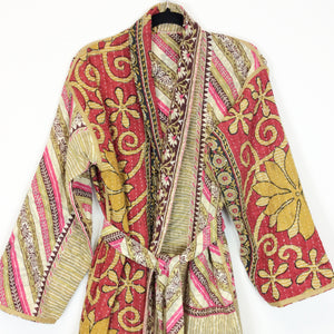 Vintage Sari Kantha Jacket/Robe