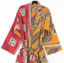 Load image into Gallery viewer, Vintage Sari Kantha Robe/Jacket
