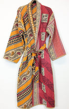 Load image into Gallery viewer, Vintage Sari Kantha Robe/Jacket
