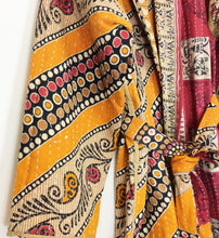 Load image into Gallery viewer, Vintage Sari Kantha Robe/Jacket
