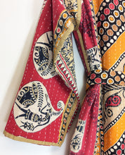 Load image into Gallery viewer, Vintage Sari Kantha Robe/Jacket
