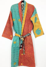 Load image into Gallery viewer, Vintage Sari Kantha Robe/Jacket
