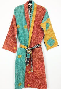 Vintage Sari Kantha Robe/Jacket