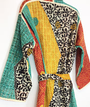 Load image into Gallery viewer, Vintage Sari Kantha Robe/Jacket
