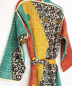 Vintage Sari Kantha Robe/Jacket