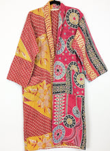 Load image into Gallery viewer, Vintage Sari Kantha Robe/Jacket
