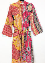 Load image into Gallery viewer, Vintage Sari Kantha Robe/Jacket
