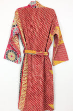 Load image into Gallery viewer, Vintage Sari Kantha Robe/Jacket
