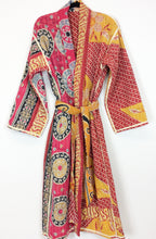 Load image into Gallery viewer, Vintage Sari Kantha Robe/Jacket
