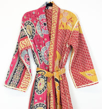 Load image into Gallery viewer, Vintage Sari Kantha Robe/Jacket
