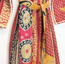 Load image into Gallery viewer, Vintage Sari Kantha Robe/Jacket
