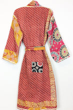 Load image into Gallery viewer, Vintage Sari Kantha Robe/Jacket
