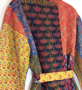 Ajrakh Kantha Robe