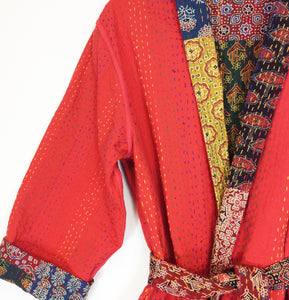 Ajrakh Kantha Robe