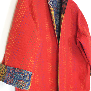 Ajrakh Kantha Robe