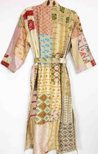 Load image into Gallery viewer, Vintage Silk Sari Patchwork Kantha Robe
