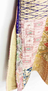 Vintage Silk Sari Patchwork Kantha Robe